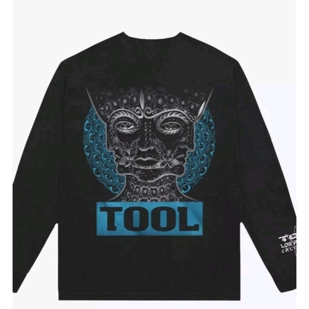 Tool Long Sleeve Shirt Sz M Black Mirror Face Two Sided 10,000 Days